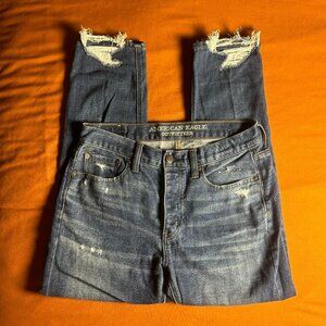American Eagle Vintage Hi-Rise Skinny Jeans with Rips 4 short 24.5in Inseam